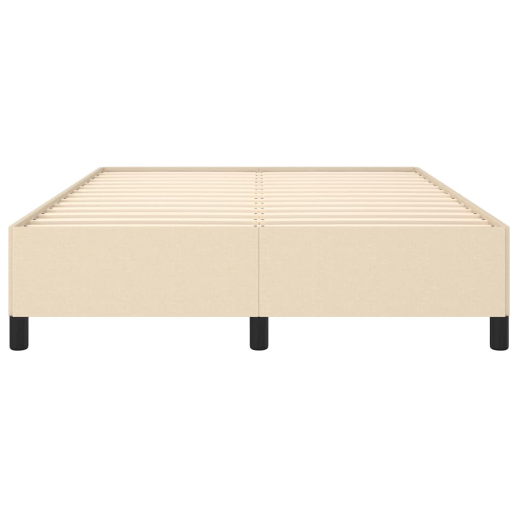 Cadre de lit sans matelas crème 140x190 cm tissu - XIOS