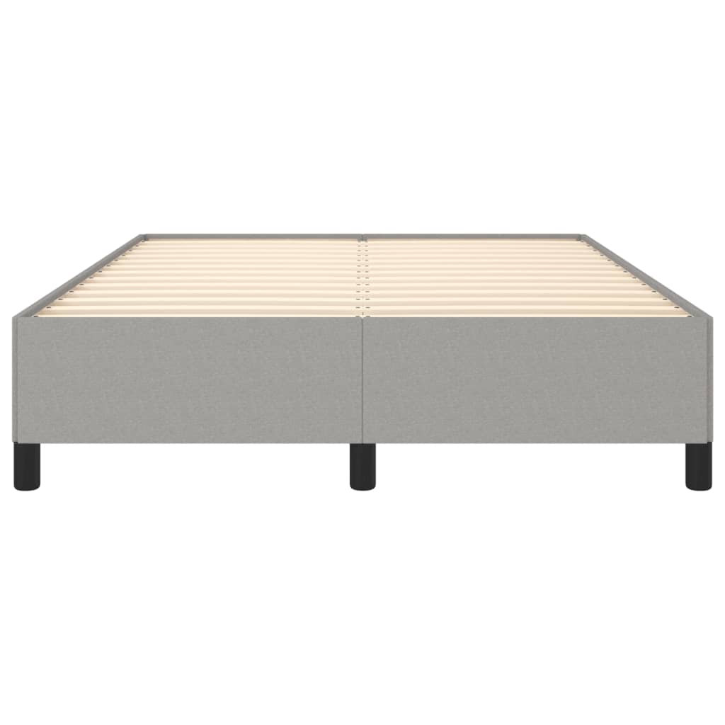 Cadre de lit sans matelas gris clair 140x200 cm tissu - XIOS