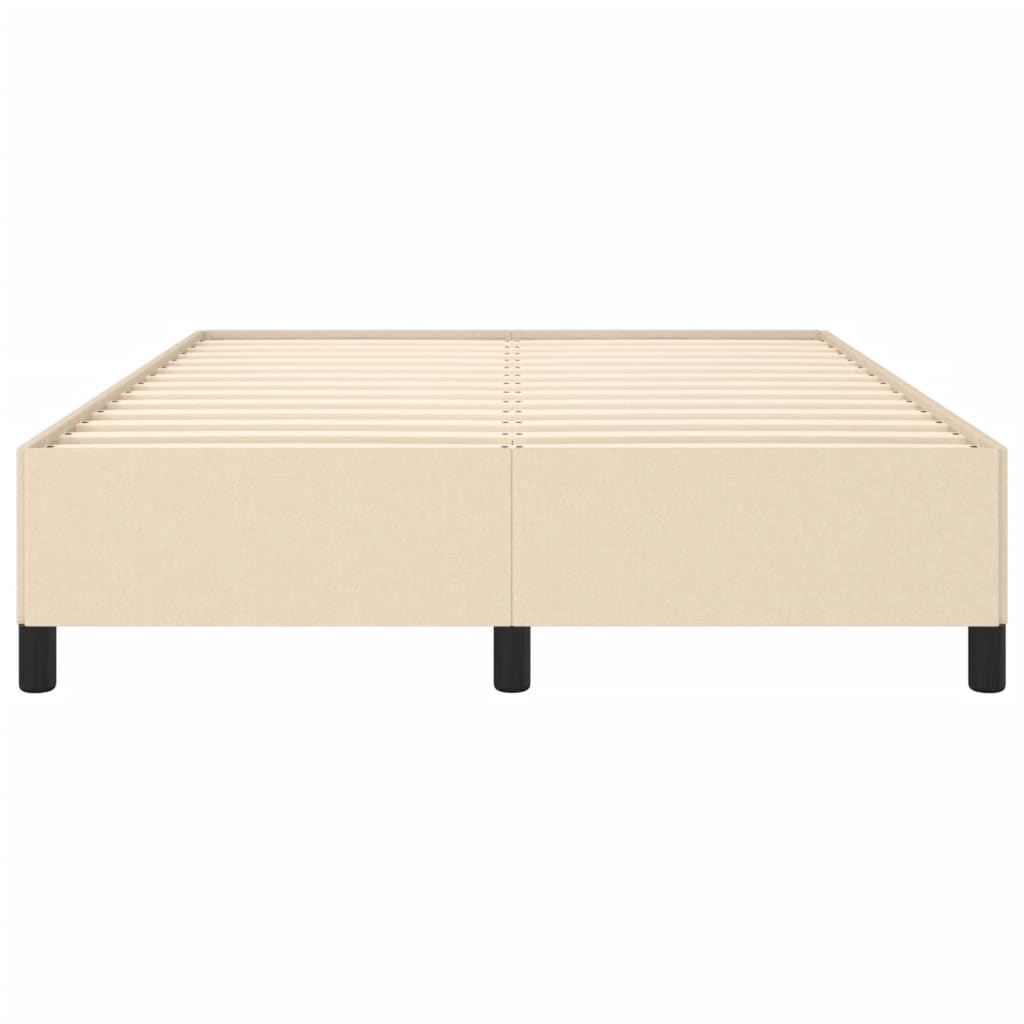 Cadre de lit sans matelas crème 140x200 cm tissu - XIOS