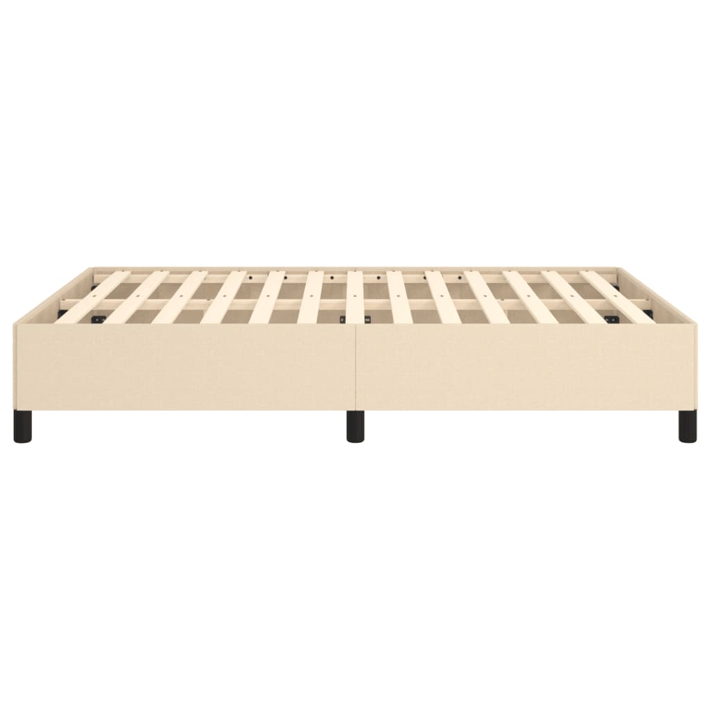 Cadre de lit sans matelas crème 140x200 cm tissu - XIOS