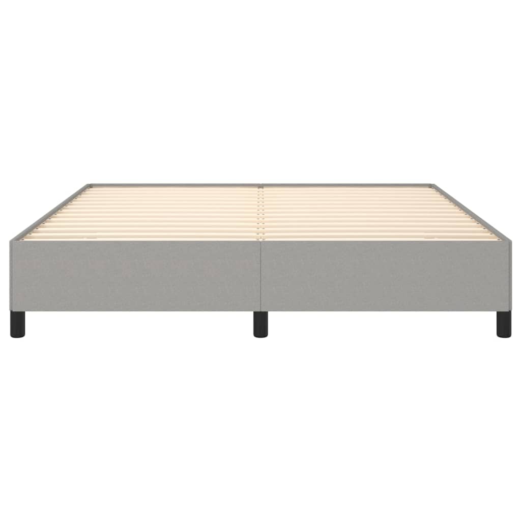 Cadre de lit sans matelas gris clair 160x200 cm tissu - XIOS