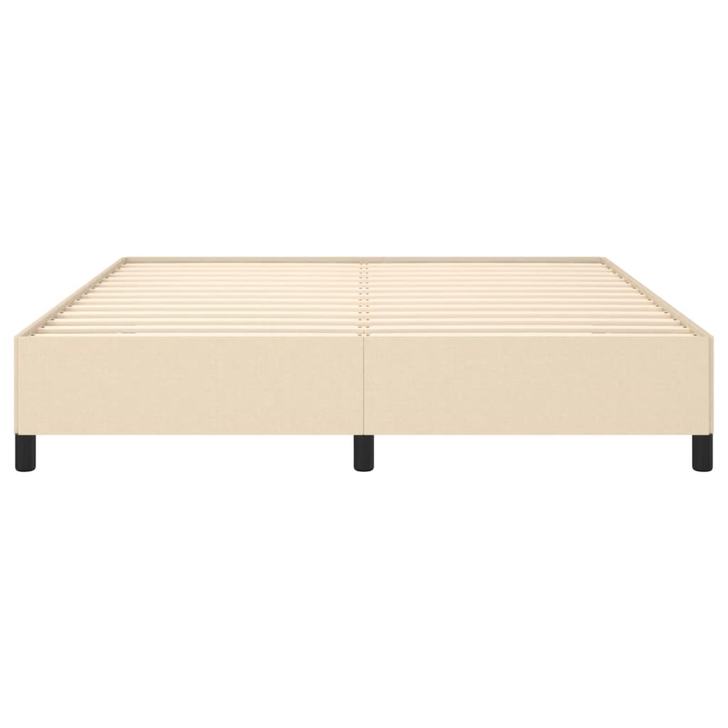 Cadre de lit sans matelas crème 160x200 cm tissu - XIOS