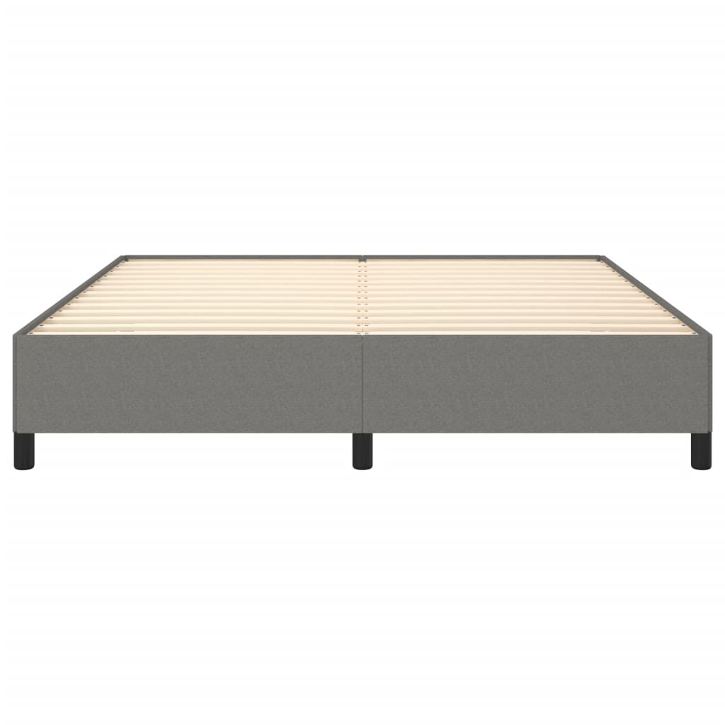 Cadre de lit sans matelas gris foncé 180x200 cm tissu - XIOS