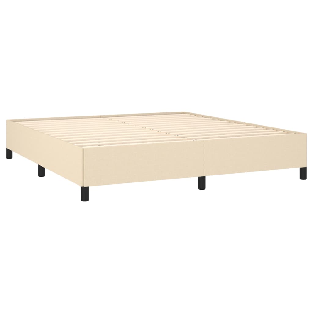 Cadre de lit sans matelas crème 180x200 cm tissu - XIOS