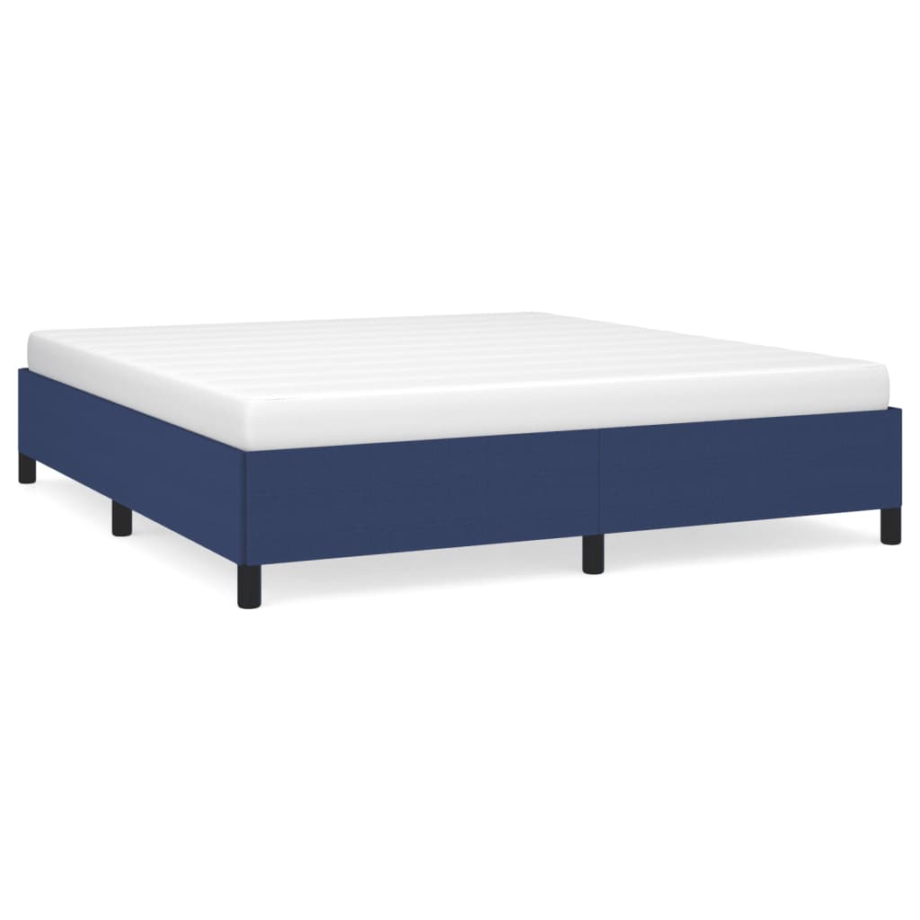 Cadre de lit sans matelas bleu 180x200 cm tissu - XIOS