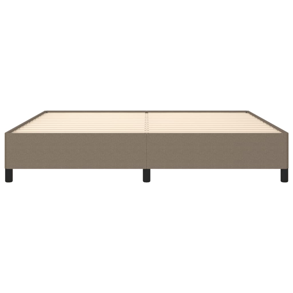 Cadre de lit sans matelas taupe 200x200 cm tissu - XIOS