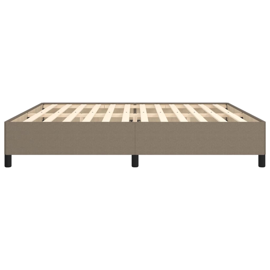 Cadre de lit sans matelas taupe 200x200 cm tissu - XIOS