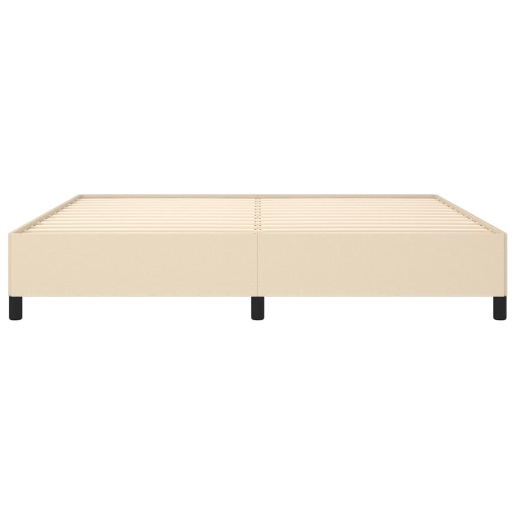 Cadre de lit sans matelas crème 200x200 cm tissu - XIOS