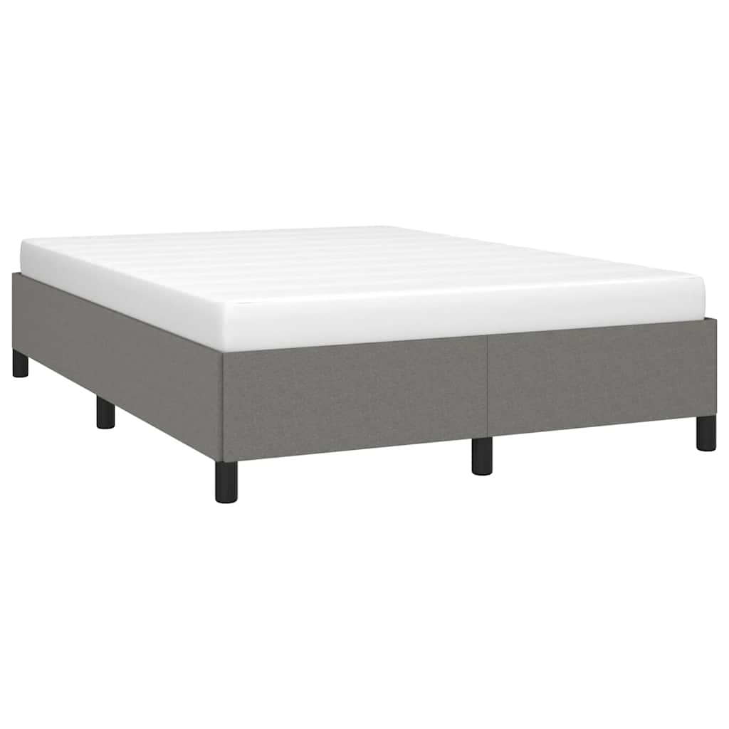 Cadre de lit sans matelas gris foncé 137x190 cm tissu - XIOS