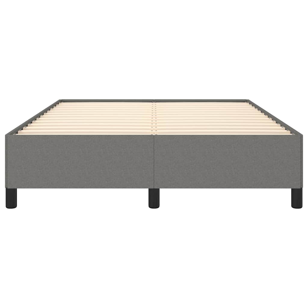 Cadre de lit sans matelas gris foncé 137x190 cm tissu - XIOS