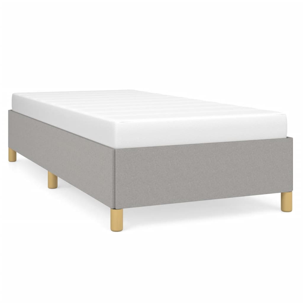 Cadre de lit sans matelas gris clair 80x200 cm tissu - XIOS