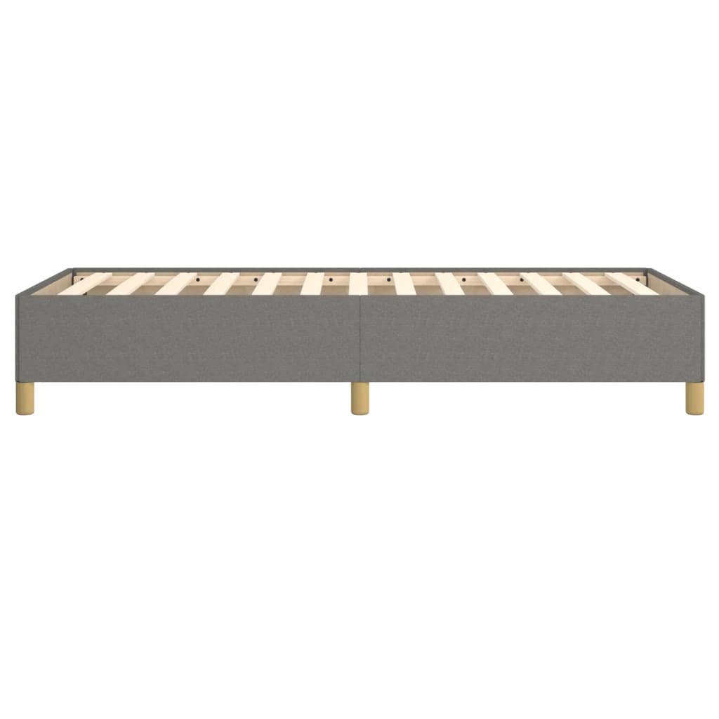 Cadre de lit sans matelas gris foncé 80x200 cm tissu - XIOS