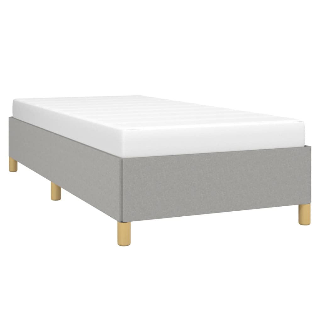 Cadre de lit sans matelas gris clair 90x190 cm tissu - XIOS