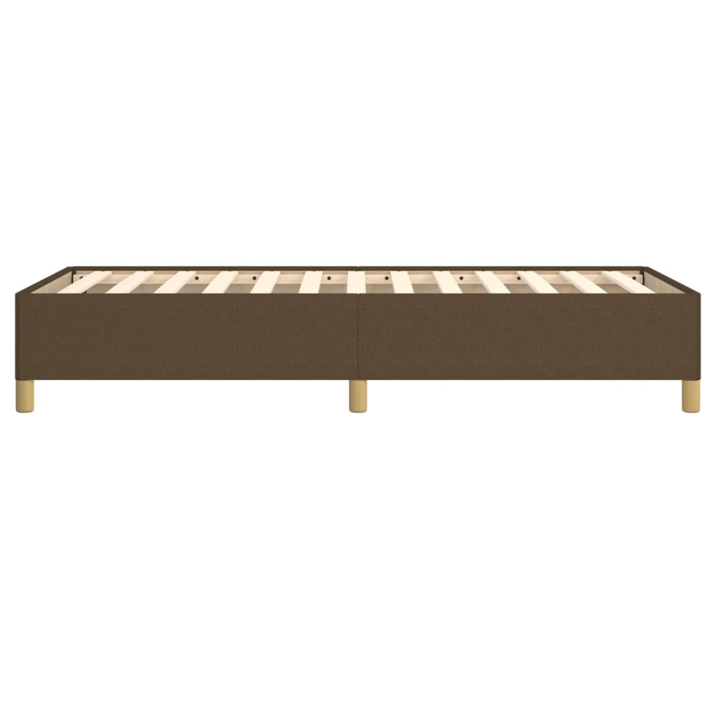 Cadre de lit sans matelas marron foncé 90x190 cm tissu - XIOS