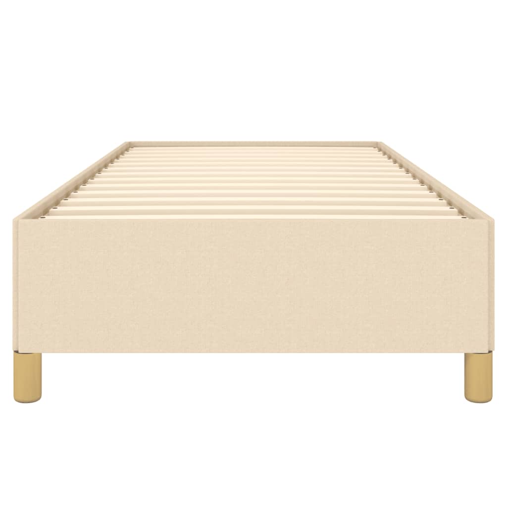 Cadre de lit sans matelas crème 90x190 cm tissu - XIOS