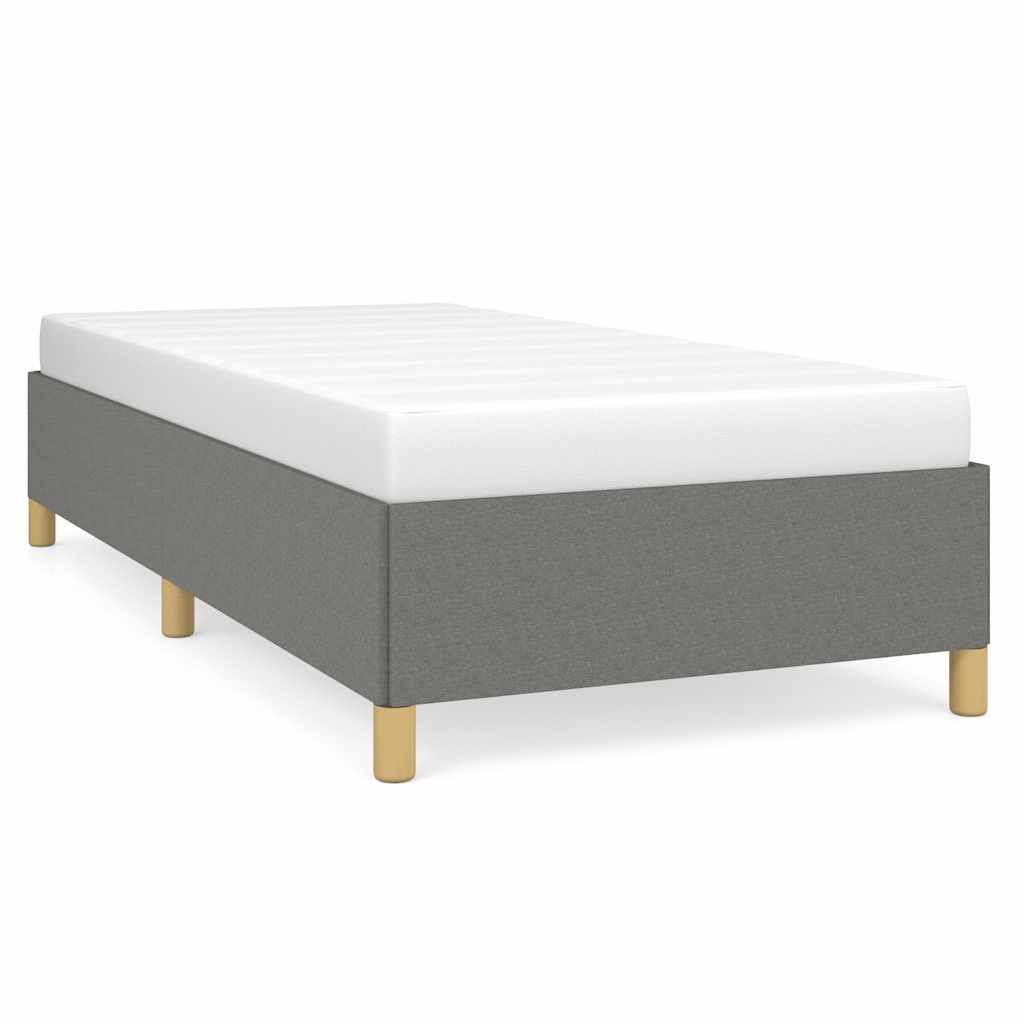 Cadre de lit sans matelas gris foncé 90x200 cm tissu - XIOS