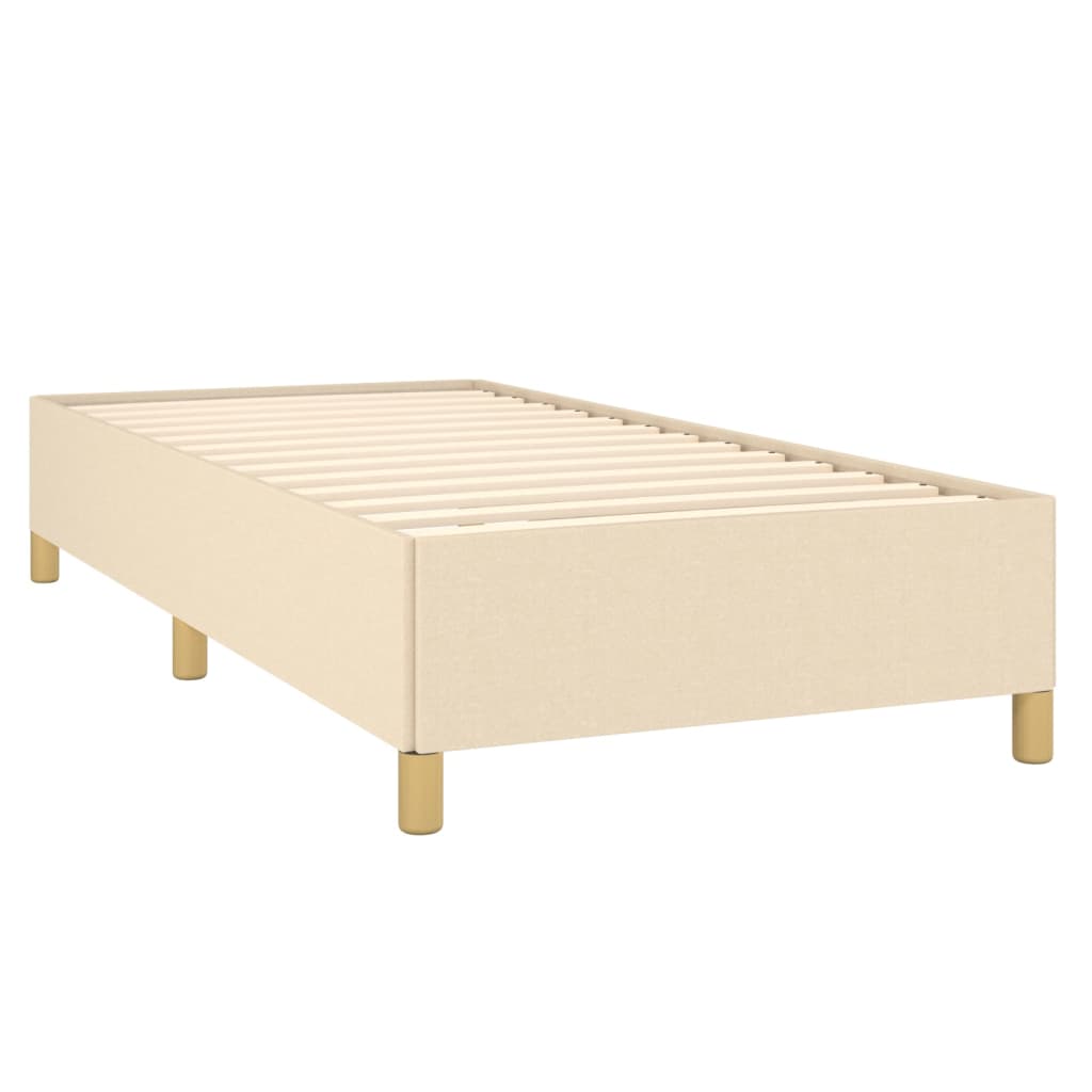 Cadre de lit sans matelas crème 90x200 cm tissu - XIOS