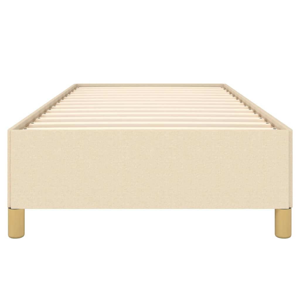 Cadre de lit sans matelas crème 90x200 cm tissu - XIOS