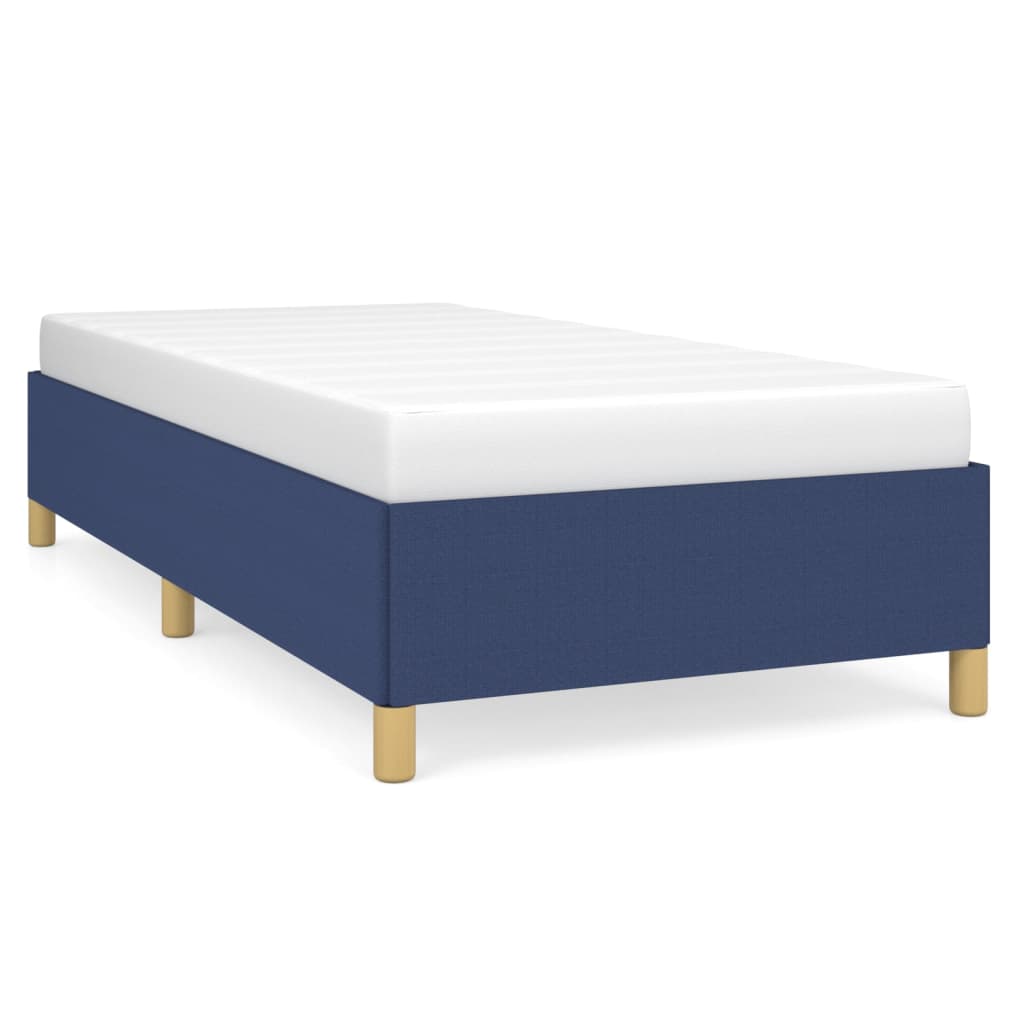 Cadre de lit sans matelas bleu 90x200 cm tissu - XIOS