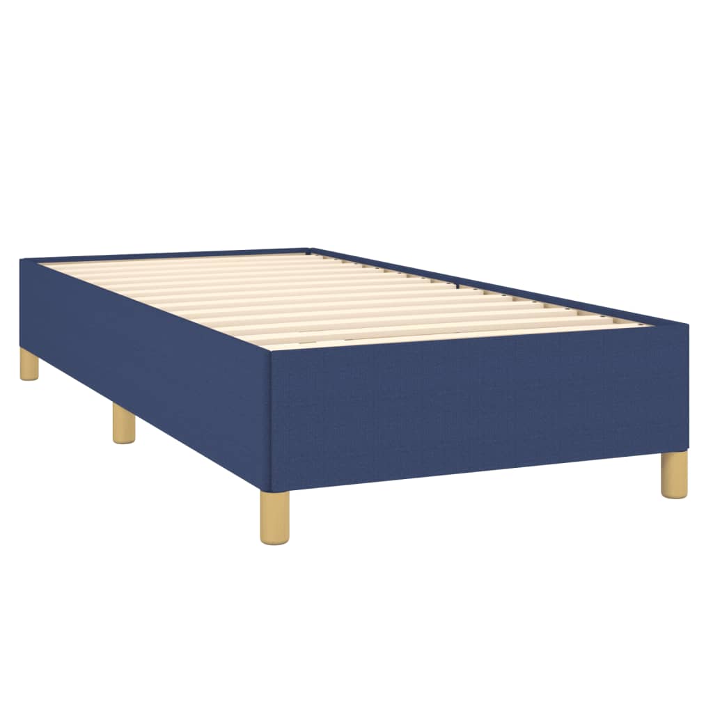 Cadre de lit sans matelas bleu 90x200 cm tissu - XIOS