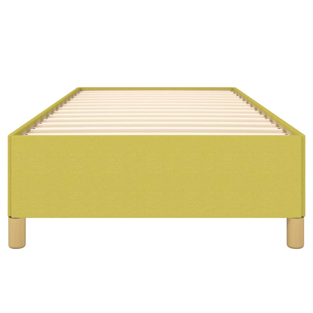 Cadre de lit sans matelas vert 90x200 cm tissu - XIOS