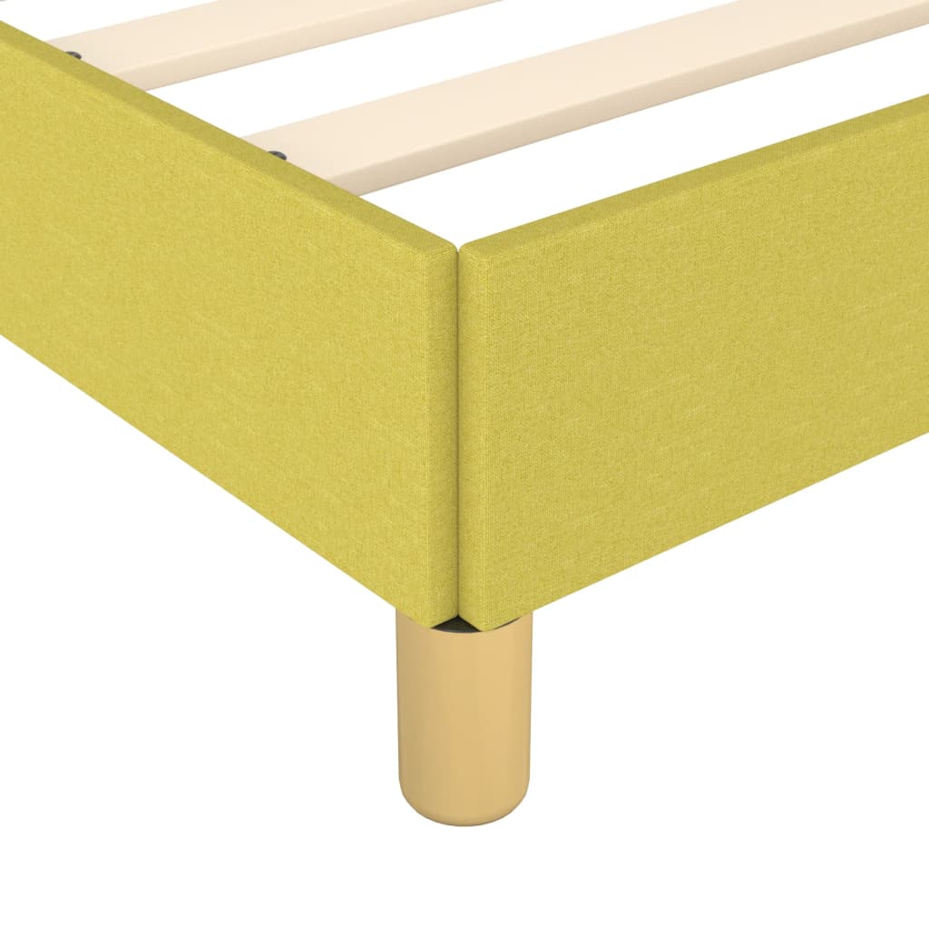 Cadre de lit sans matelas vert 90x200 cm tissu - XIOS
