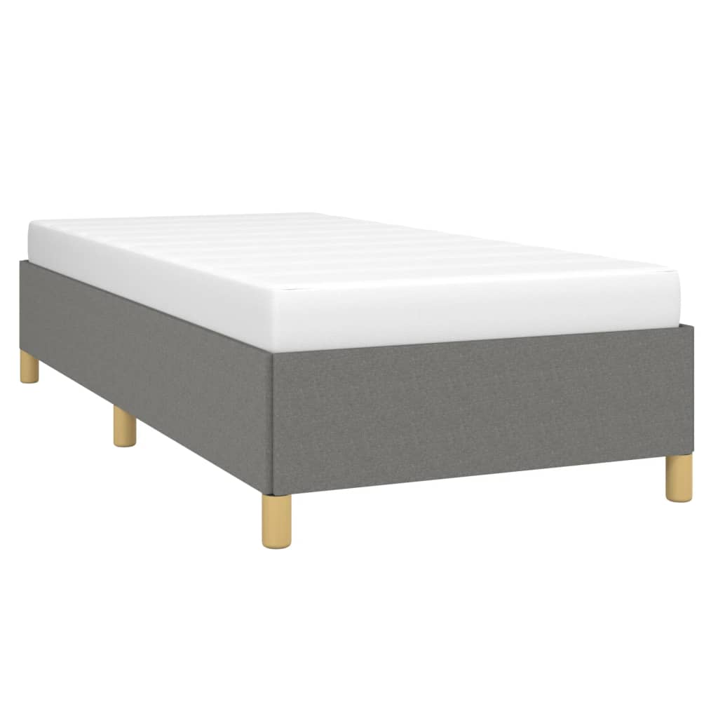 Cadre de lit sans matelas gris foncé 100x200 cm tissu - XIOS