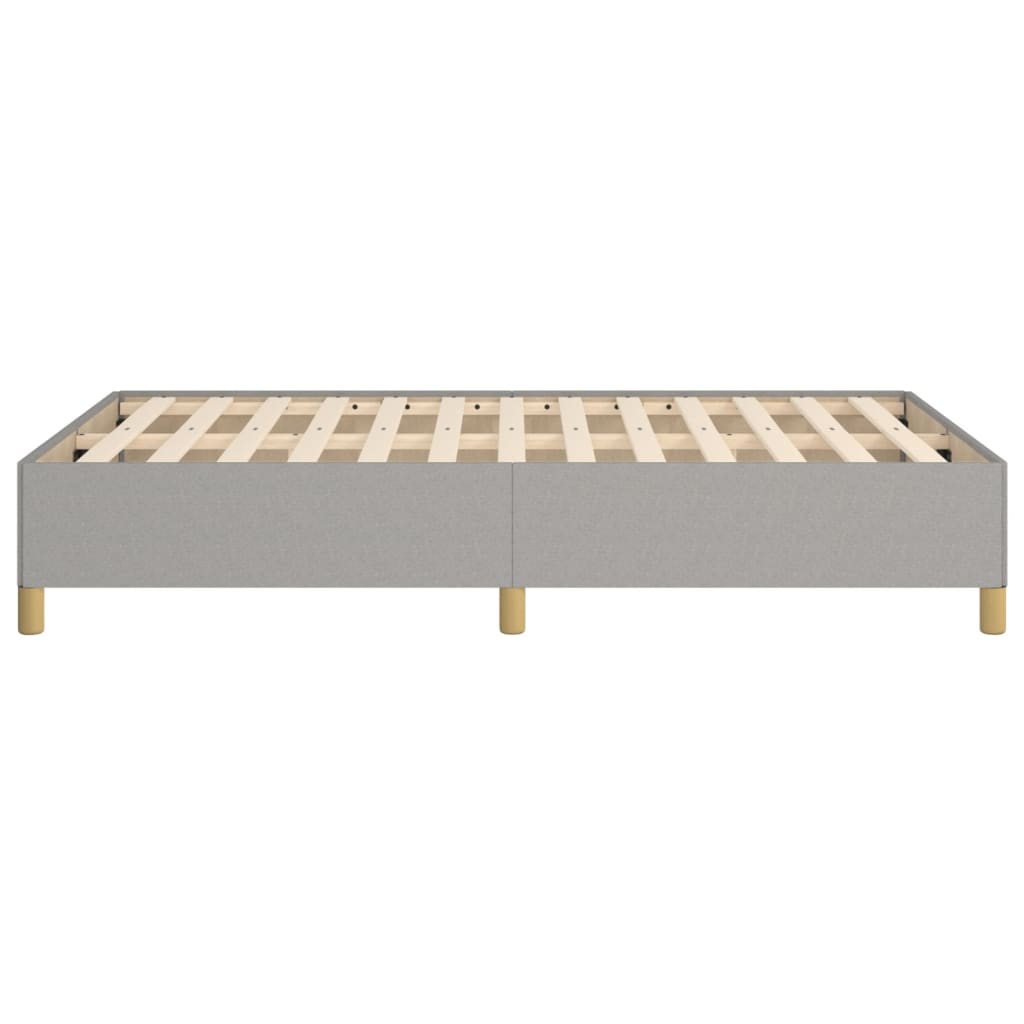 Cadre de lit sans matelas gris clair 120x200 cm tissu - XIOS