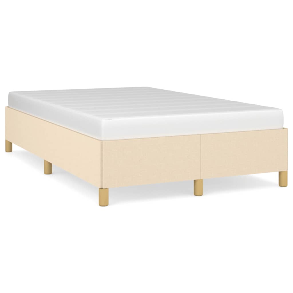 Cadre de lit sans matelas crème 120x200 cm tissu - XIOS
