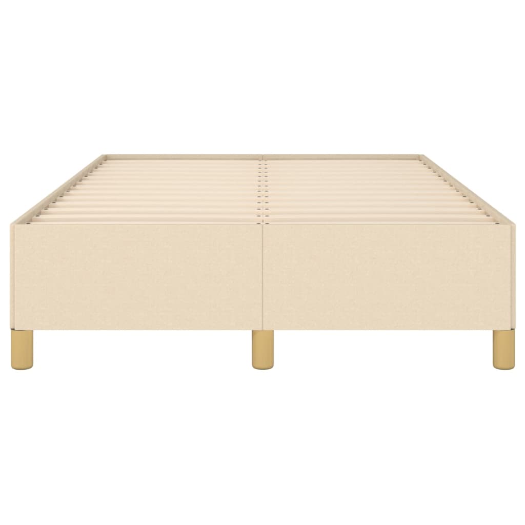 Cadre de lit sans matelas crème 120x200 cm tissu - XIOS