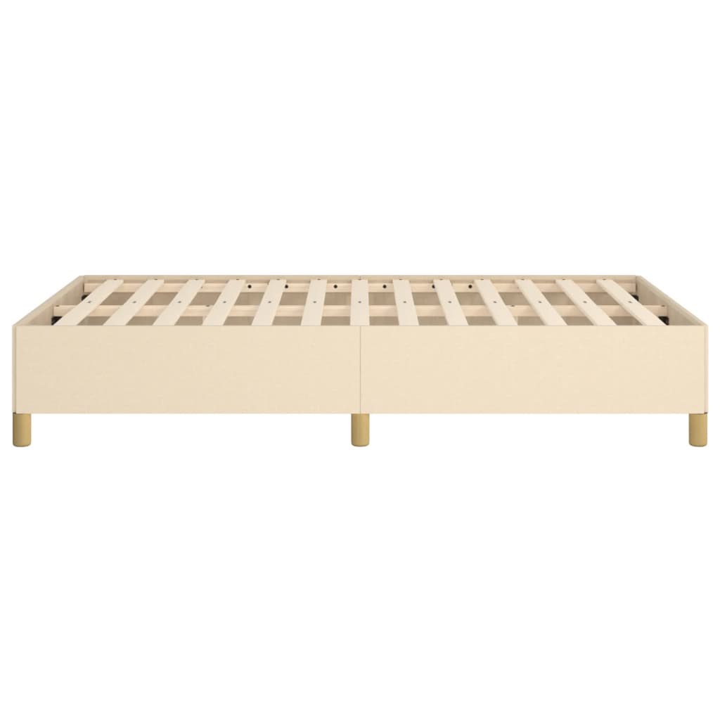 Cadre de lit sans matelas crème 120x200 cm tissu - XIOS