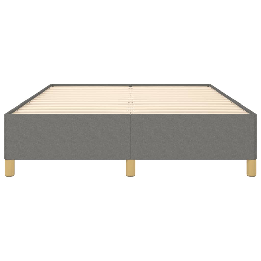 Cadre de lit sans matelas gris foncé 140x190 cm tissu - XIOS