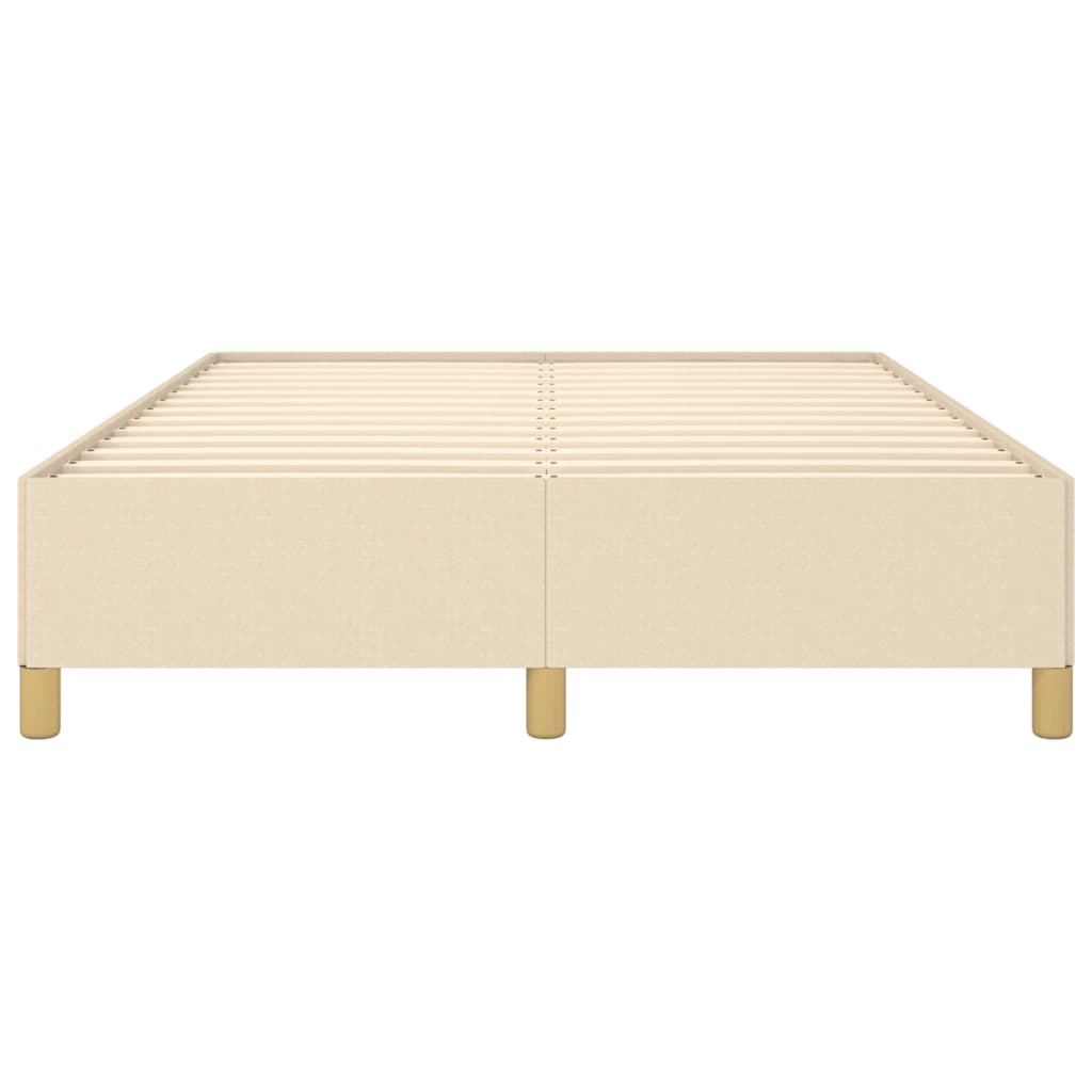 Cadre de lit sans matelas crème 140x190 cm tissu - XIOS