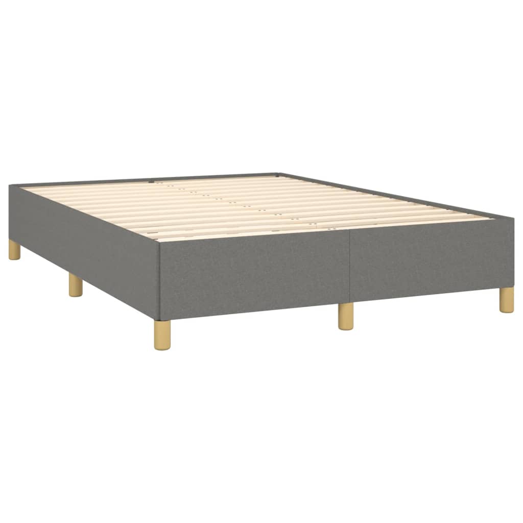 Cadre de lit sans matelas gris foncé 140x200 cm tissu - XIOS