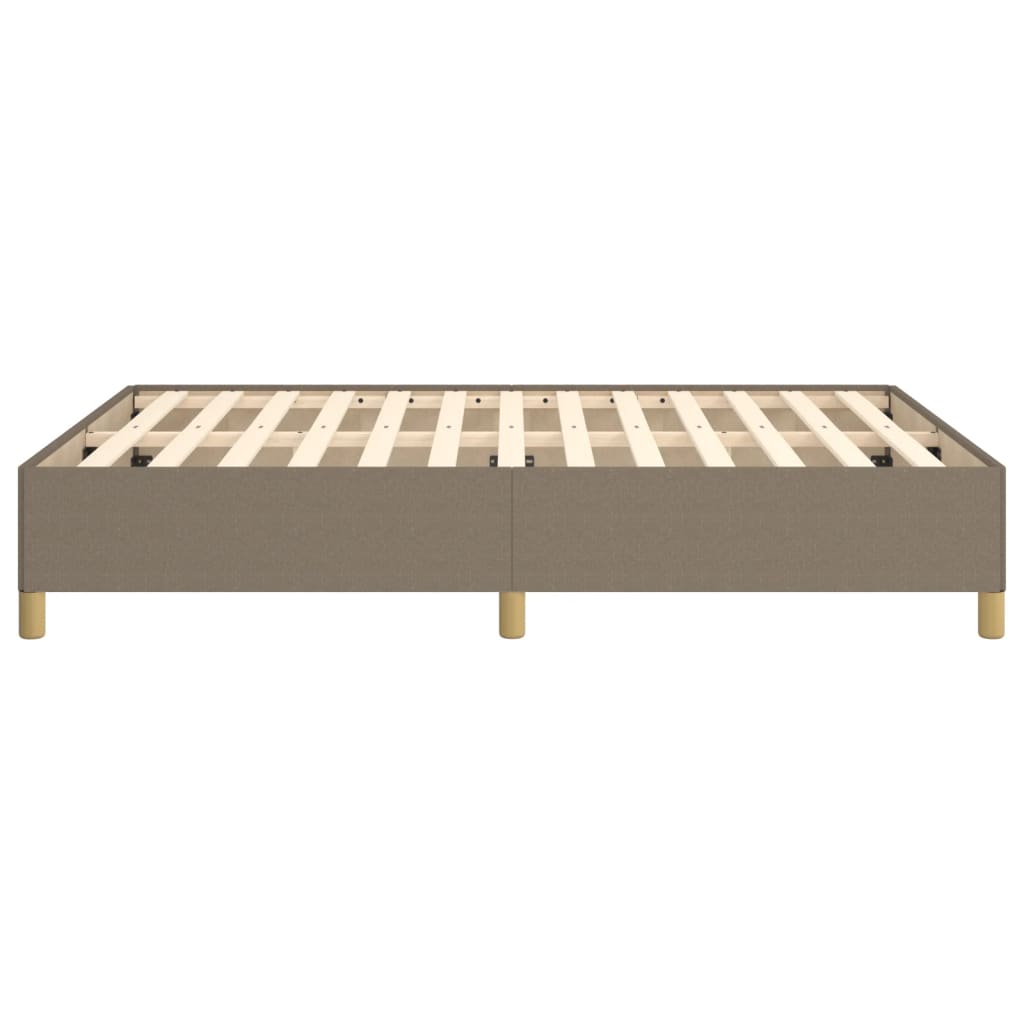 Cadre de lit sans matelas taupe 140x200 cm tissu - XIOS