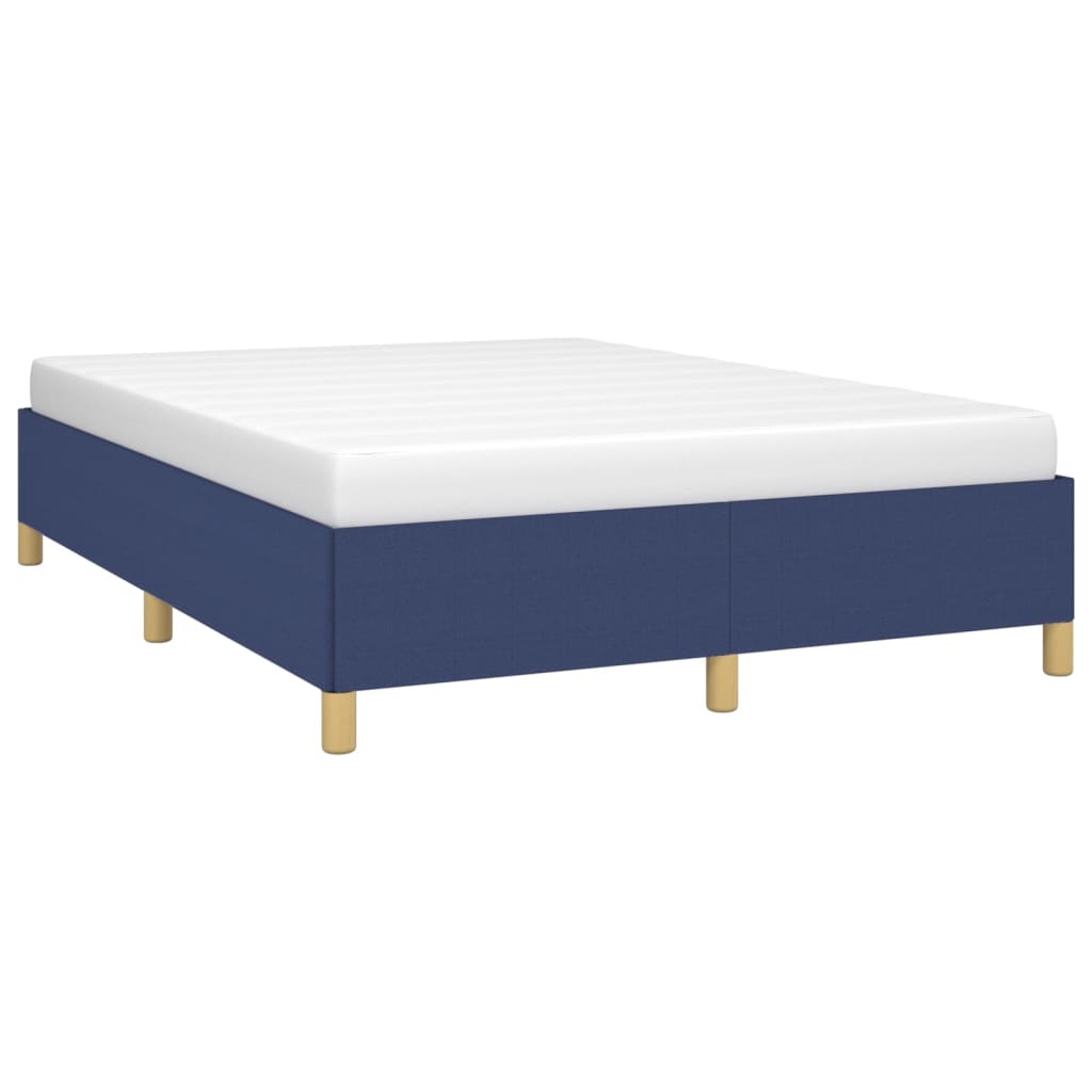 Cadre de lit sans matelas bleu 140x200 cm tissu - XIOS