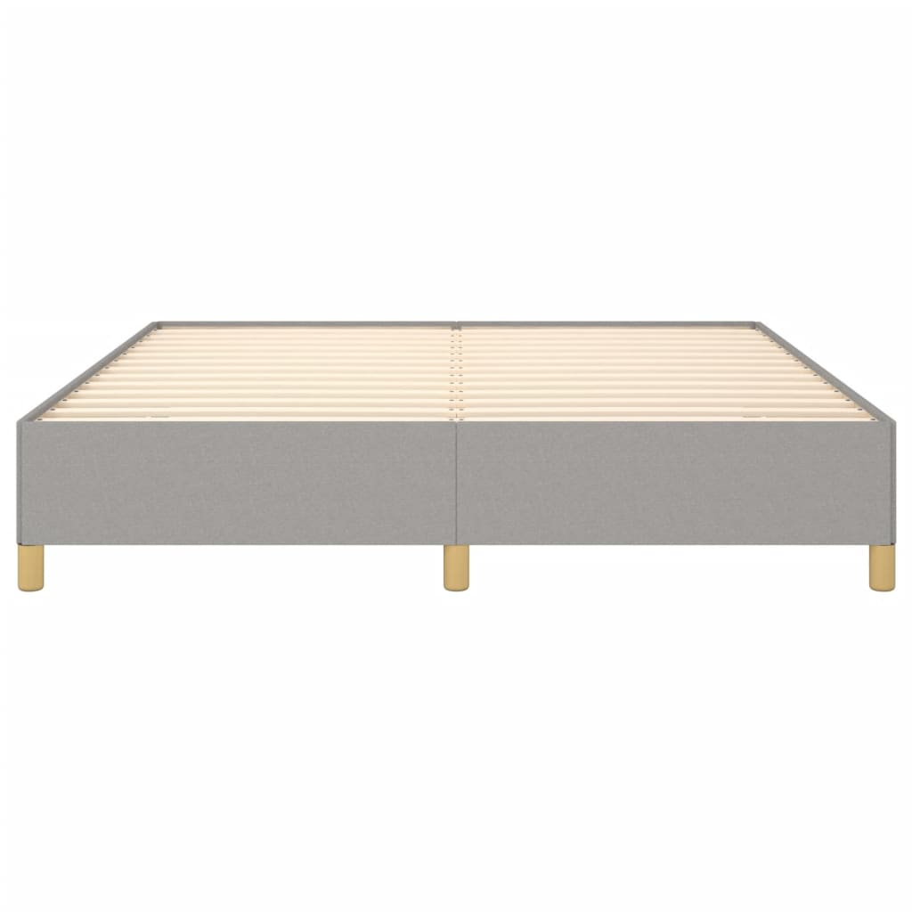 Cadre de lit sans matelas gris clair 160x200 cm tissu - XIOS