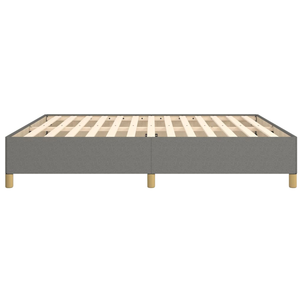 Cadre de lit sans matelas gris foncé 160x200 cm tissu - XIOS