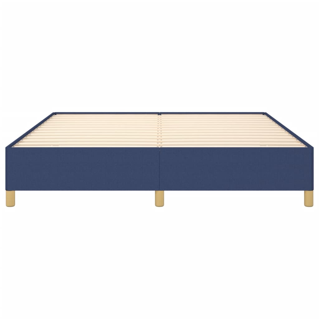 Cadre de lit sans matelas bleu 160x200 cm tissu - XIOS