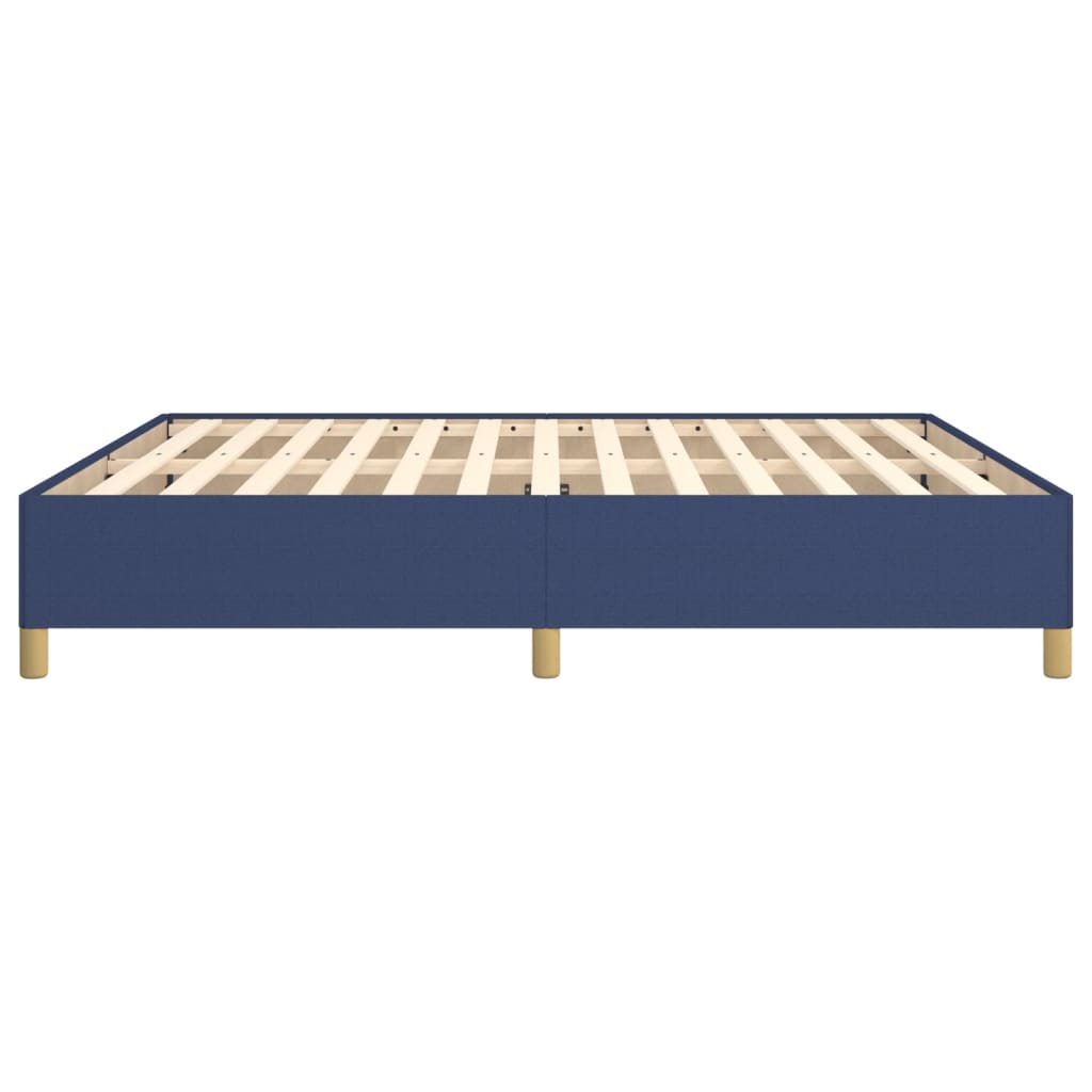 Cadre de lit sans matelas bleu 160x200 cm tissu - XIOS