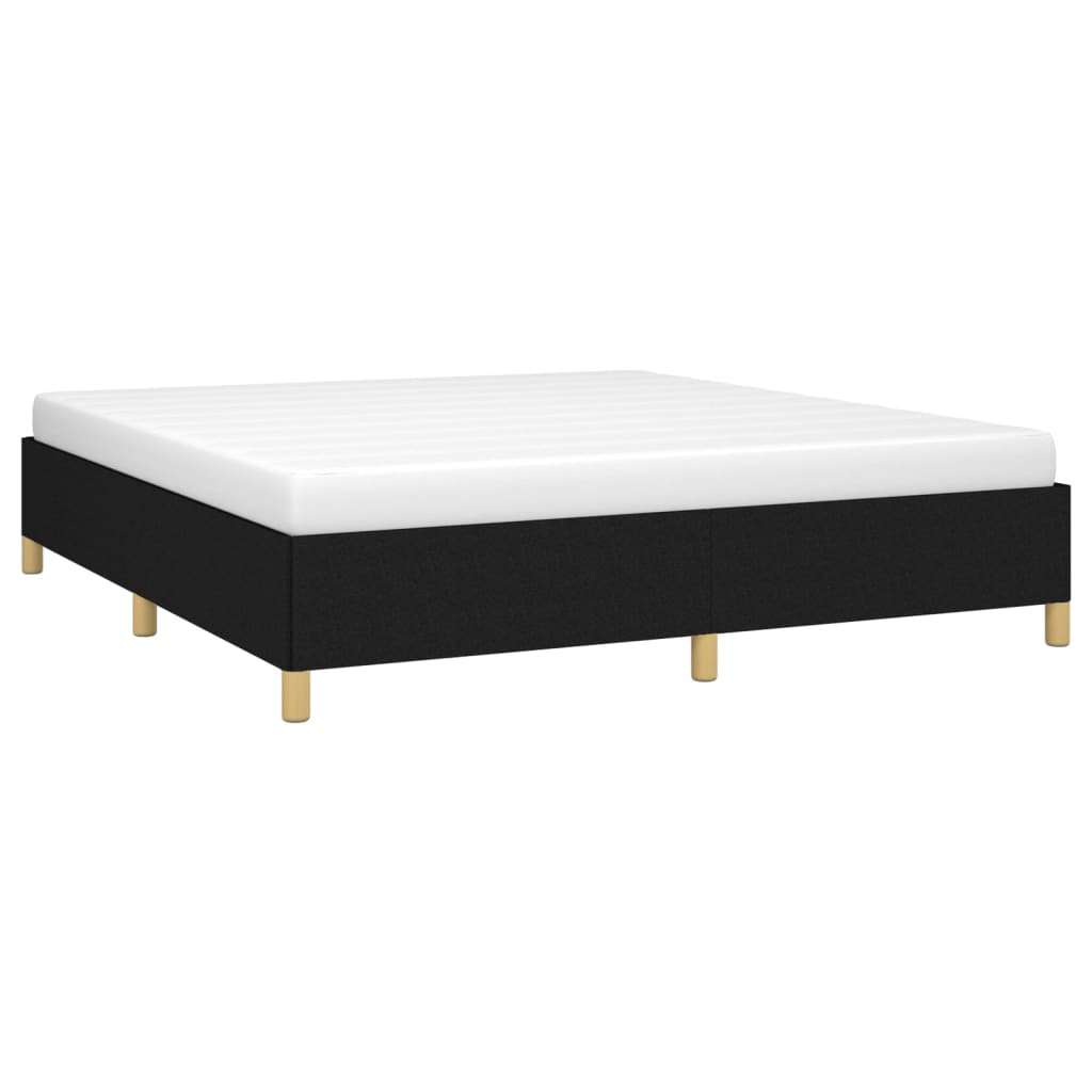 Cadre de lit sans matelas noir 180x200 cm tissu - XIOS