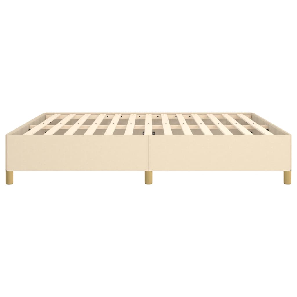 Cadre de lit sans matelas crème 180x200 cm tissu - XIOS
