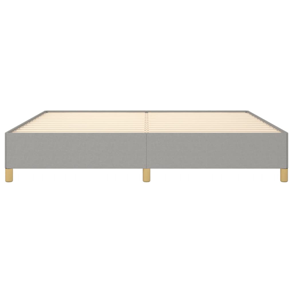 Cadre de lit sans matelas gris clair 200x200 cm tissu - XIOS