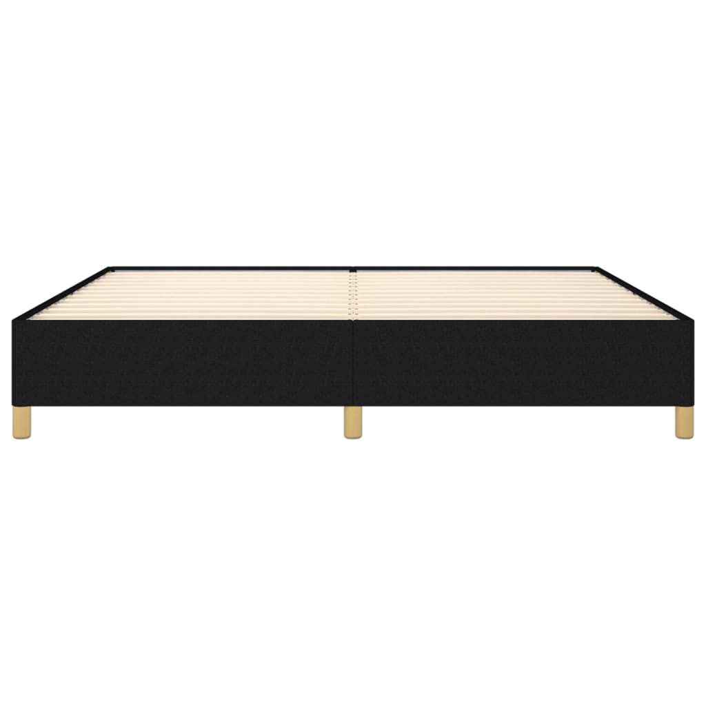 Cadre de lit sans matelas noir 200x200 cm tissu - XIOS