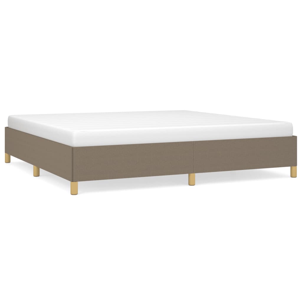 Cadre de lit sans matelas taupe 200x200 cm tissu - XIOS