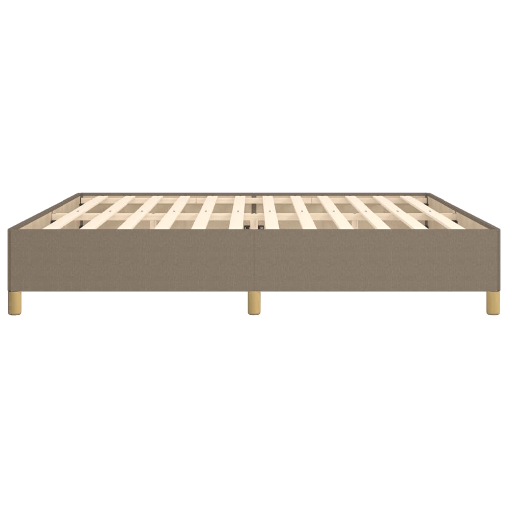 Cadre de lit sans matelas taupe 200x200 cm tissu - XIOS