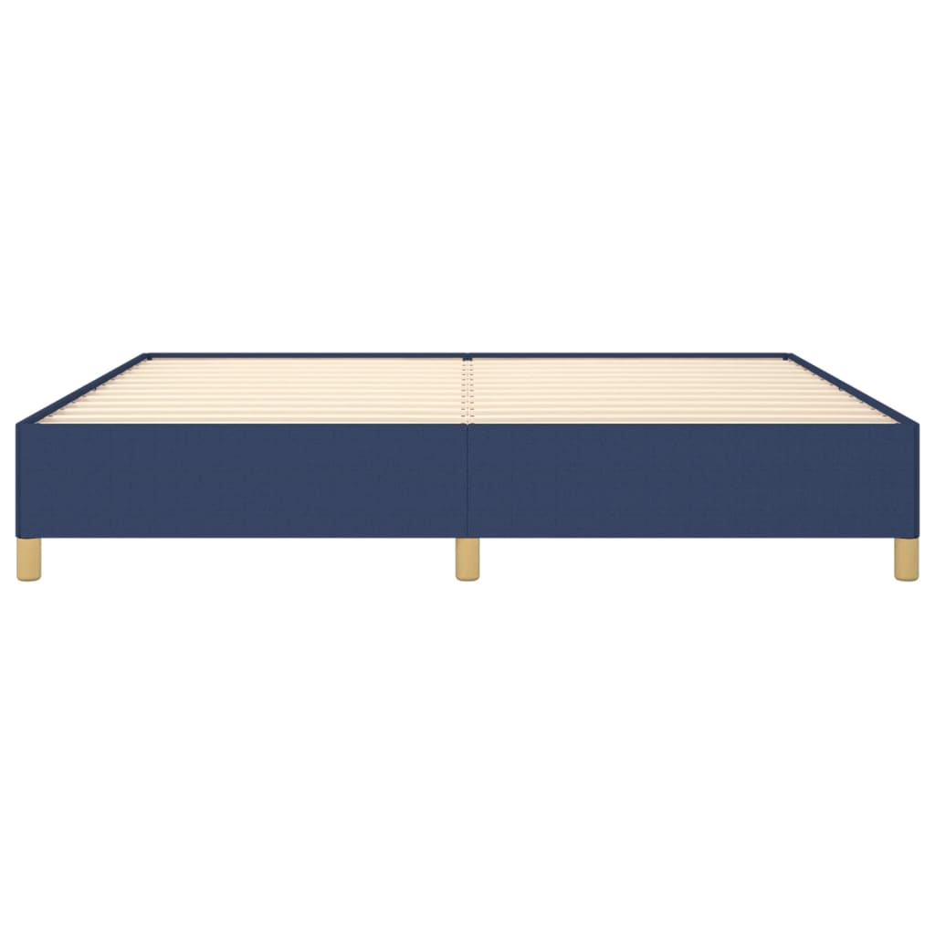 Cadre de lit sans matelas bleu 200x200 cm tissu - XIOS