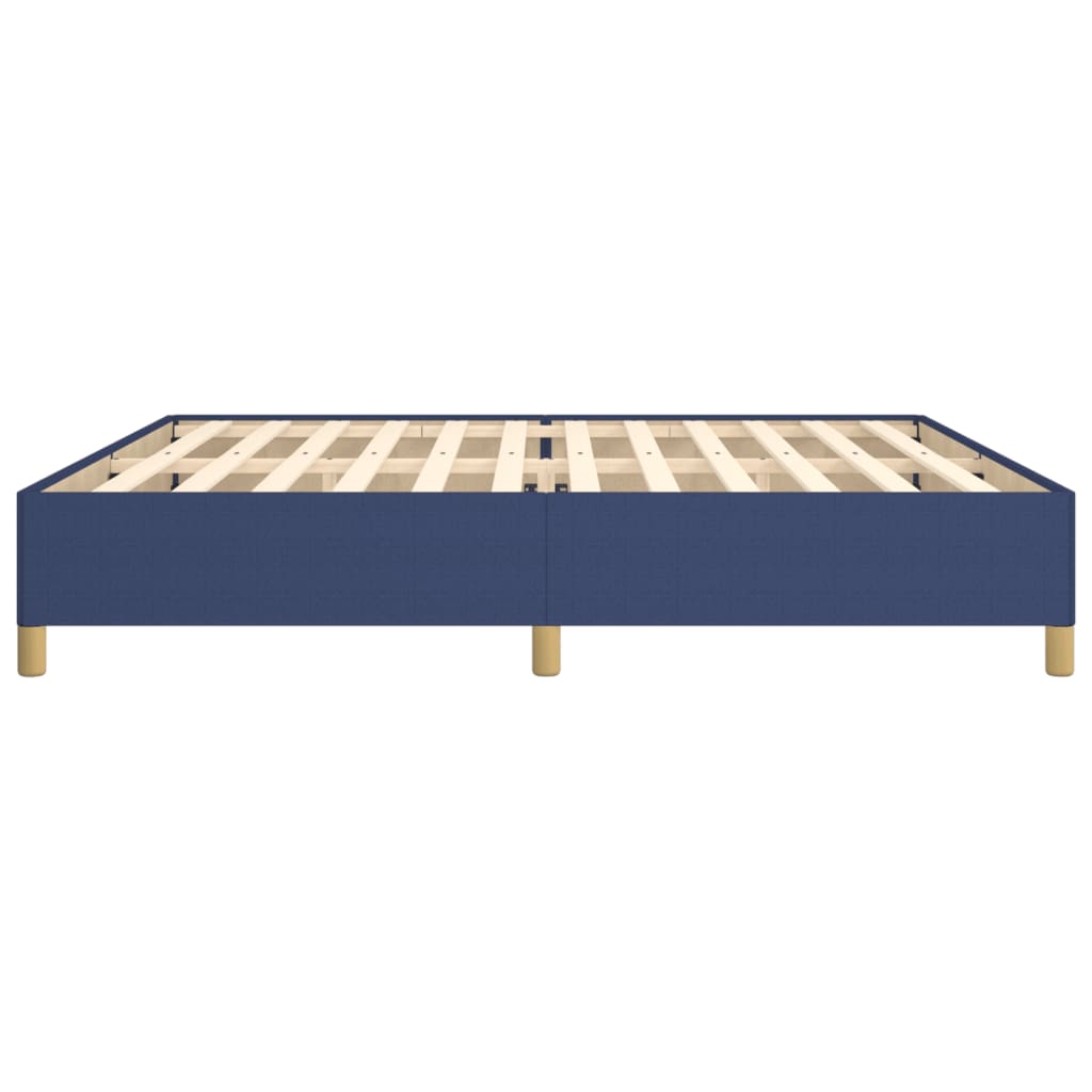 Cadre de lit sans matelas bleu 200x200 cm tissu - XIOS