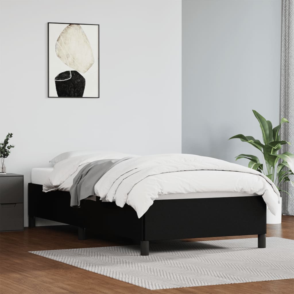 Cadre de lit sans matelas noir 80x200 cm similicuir - XIOS