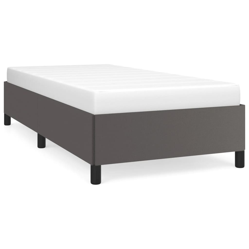 Cadre de lit sans matelas gris 80x200 cm similicuir - XIOS